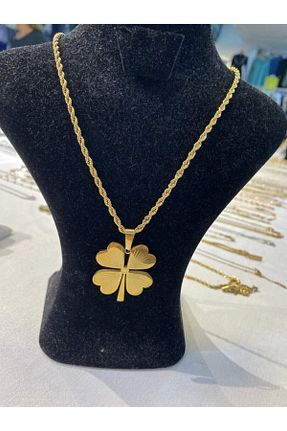 گردنبند استیل ( فولاد ) طلائی زنانه سنک زیرکون Twinnaccessories - کد 136668437