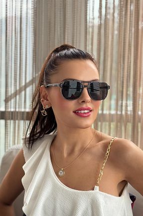 عینک آفتابی طوسی زنانه UV400 By Harmony - کد 867297284