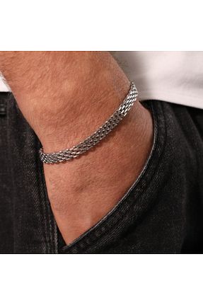 دستبند استیل (فولاد) مردانه استیل ضد زنگ FOURSOLOS - کد 867303442