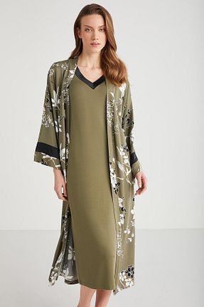 ربدوشام سبز زنانه ساده Penye Mood - کد 867342253