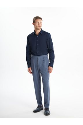 شلوار پارچه ای سرمه ای مردانه فاق نرمال LC Waikiki - کد 867328032