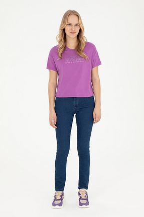 شلوار جین آبی زنانه پاچه تنگ U.S. Polo Assn. - کد 859241913