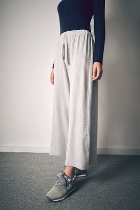 شلوار طوسی زنانه بافتنی Fullamoda - کد 849057037