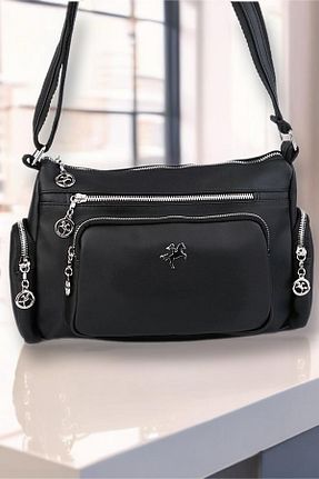 کیف پستچی مشکی زنانه چرم مصنوعی Nas Bag - کد 867397739