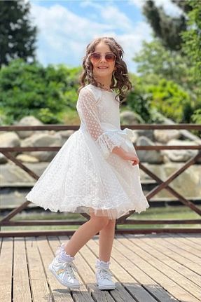 لباس سفید بچه گانه دانتل Şenkız - کد 867759924