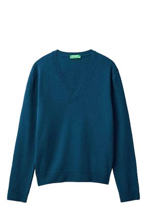 پلیور سرمه ای زنانه ساده United Colors of Benetton - کد 772837184