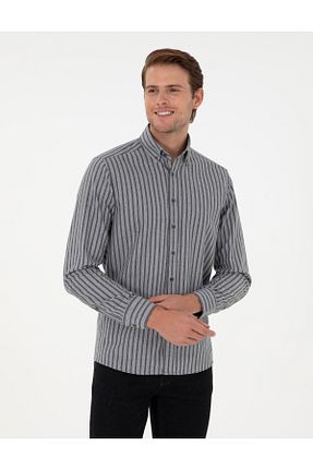 پیراهن طوسی مردانه رگولار Pierre Cardin - کد 867354891