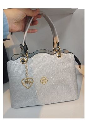 کیف دوشی طوسی زنانه چرم مصنوعی GÇA Moda - کد 867361800