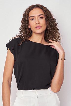 بلوز مشکی زنانه ساده Jument - کد 809657910