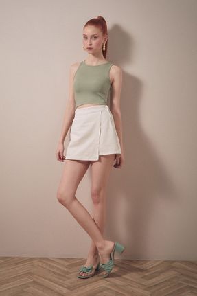 دامن بژ زنانه پنبه ای Fullamoda - کد 806014395