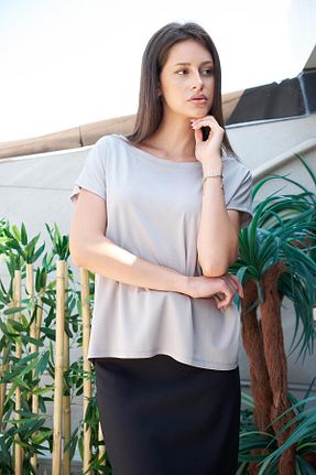 بلوز طوسی زنانه ساده Jument - کد 843795302