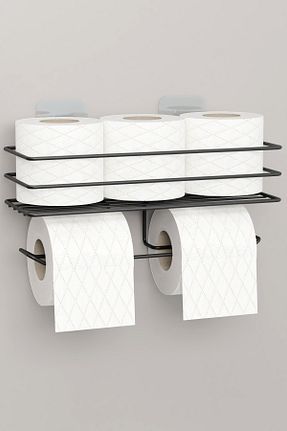 پایه دستمال توالت مشکی فلزی zabata - کد 825076705
