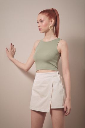 دامن بژ زنانه پنبه ای Fullamoda - کد 806014395