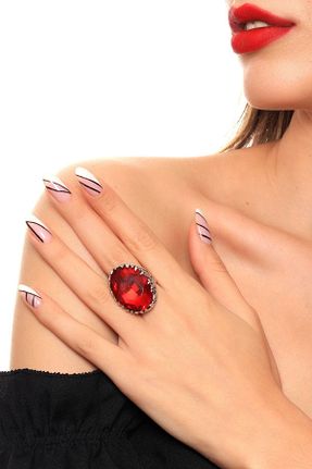 انگشتر جواهر زنانه فلزی LABALABA - کد 107065634