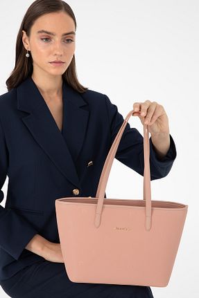 کیف دوشی صورتی زنانه چرم مصنوعی Pierre Cardin - کد 863586374