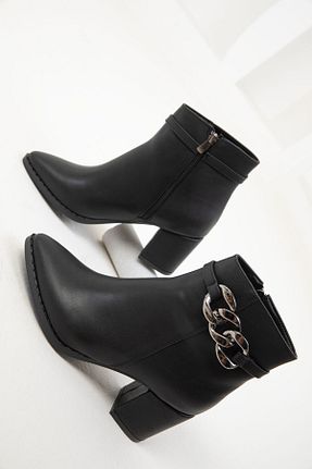 بوت / نیم بوت مشکی زنانه چرم مصنوعی SOHO - کد 344610142
