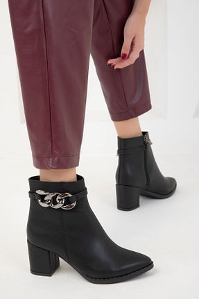بوت / نیم بوت مشکی زنانه چرم مصنوعی SOHO - کد 344610142