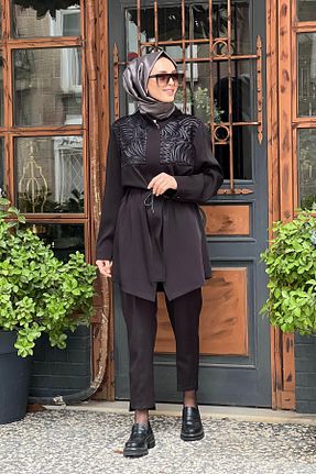 کلاه و ابایا مشکی زنانه پنبه پلی استر FUAT GÜRSEN - کد 866025446