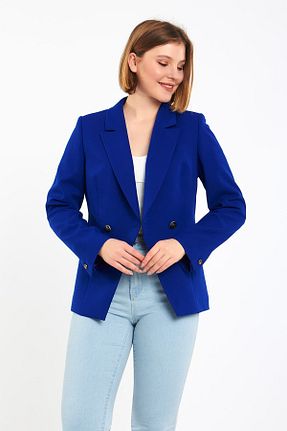 کت سرمه ای زنانه رگولار Blue Black - کد 743624345