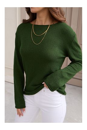 بلوز سبز زنانه ساده Elif Özbey Butik - کد 866060208