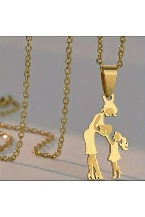 گردنبند جواهر طلائی بچه گانه استیل ضد زنگ GlassySKY - کد 866260577