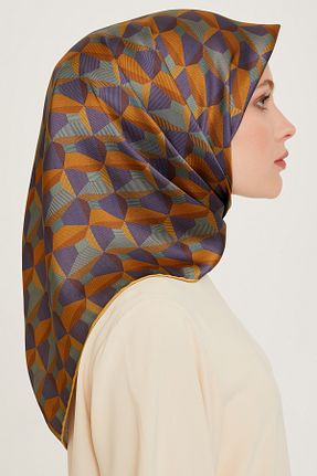 روسری زرد کرپ ساتن ابریشم Armine - کد 866072853