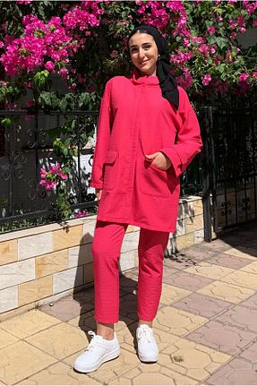 ست گرمکن حجاب صورتی زنانه Relaxed Moda Rosa - کد 866286770