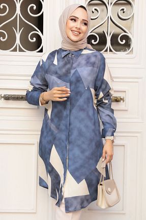 تونیک حجاب سرمه ای زنانه ویسکون Neva Style - کد 866149570
