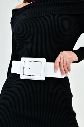 کمربند سفید زنانه چرم مصنوعی WOMAN VISION - کد 864757325