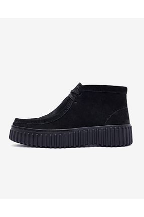 بوت / نیم بوت مشکی زنانه پاشنه تخت CLARKS - کد 866160761