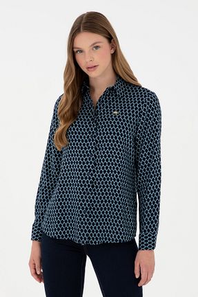 پیراهن سرمه ای زنانه یقه پیراهنی U.S. Polo Assn. - کد 866170838
