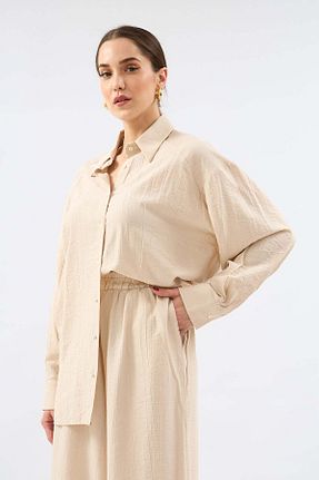 ست بالاتنه و پائین تنه بژ زنانه بافتنی Paket - کد 866191681