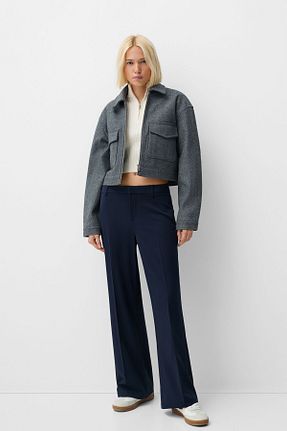شلوار آبی زنانه پلی استر Bershka - کد 866218000