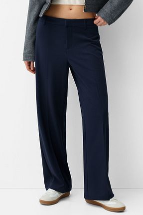 شلوار آبی زنانه پلی استر Bershka - کد 866218000