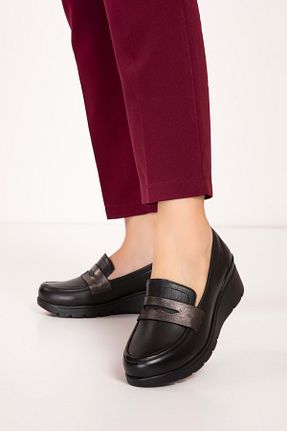 کفش کلاسیک مشکی زنانه چرم خالص Gondol - کد 866277070