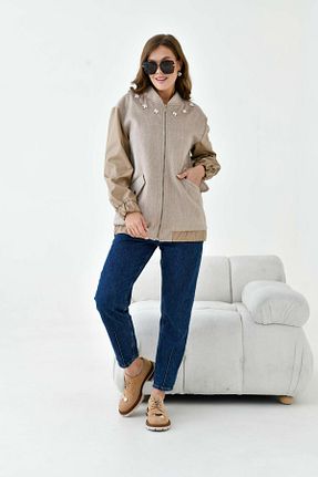پالتو پشمی بژ زنانه رگولار FTZ WOMEN - کد 866267195