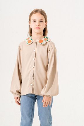 پیراهن بژ بچه گانه رگولار GİYİCEM - کد 866353601