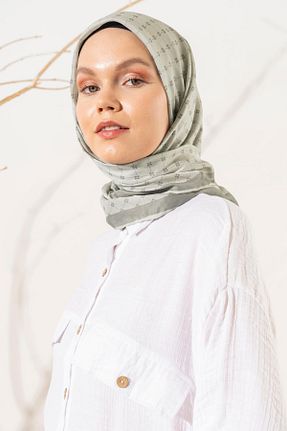 روسری طوسی پلی استر JAWEL - کد 866373860