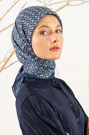 روسری سرمه ای پلی استر JAWEL - کد 866302390