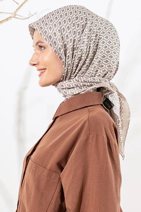 روسری قهوه ای پلی استر JAWEL - کد 866302387