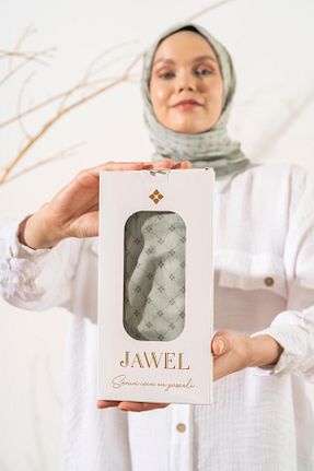 روسری طوسی پلی استر JAWEL - کد 866373860