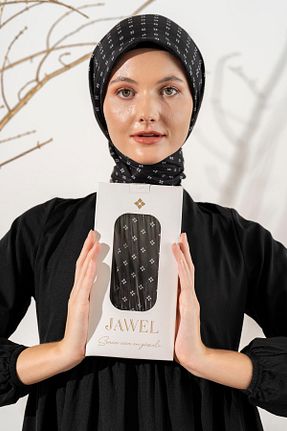 روسری مشکی پلی استر JAWEL - کد 866300533