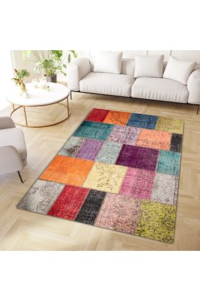 فرش رنگی قابل شستشو Rugs Modern Halı - کد 866305773