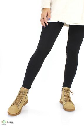 بوت / نیم بوت بژ زنانه چرم خالص Mammamia - کد 866305078