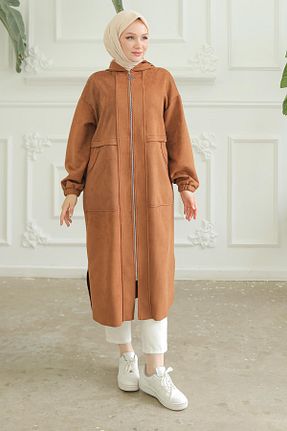 کلاه و ابایا قهوه ای زنانه پنبه ای Armine TREND - کد 857598425