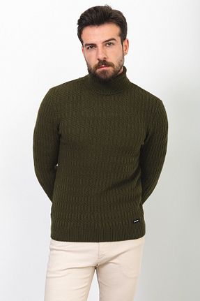 پلیور خاکی مردانه طرح دار Mcr - کد 322429226