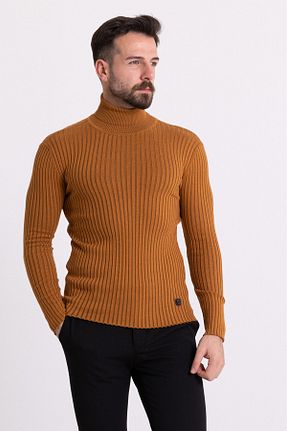 پلیور قهوه ای مردانه اسلیم فیت Mcr - کد 101857389