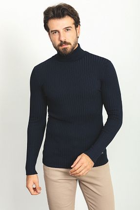 پلیور سرمه ای مردانه اسلیم فیت Mcr - کد 381471237