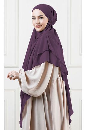 روسری بنفش شیفون Ns nowascarf - کد 866316754