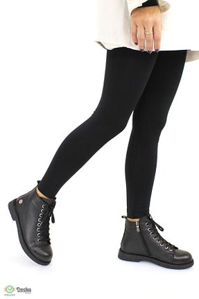 بوت / نیم بوت مشکی زنانه چرم خالص Mammamia - کد 866304805